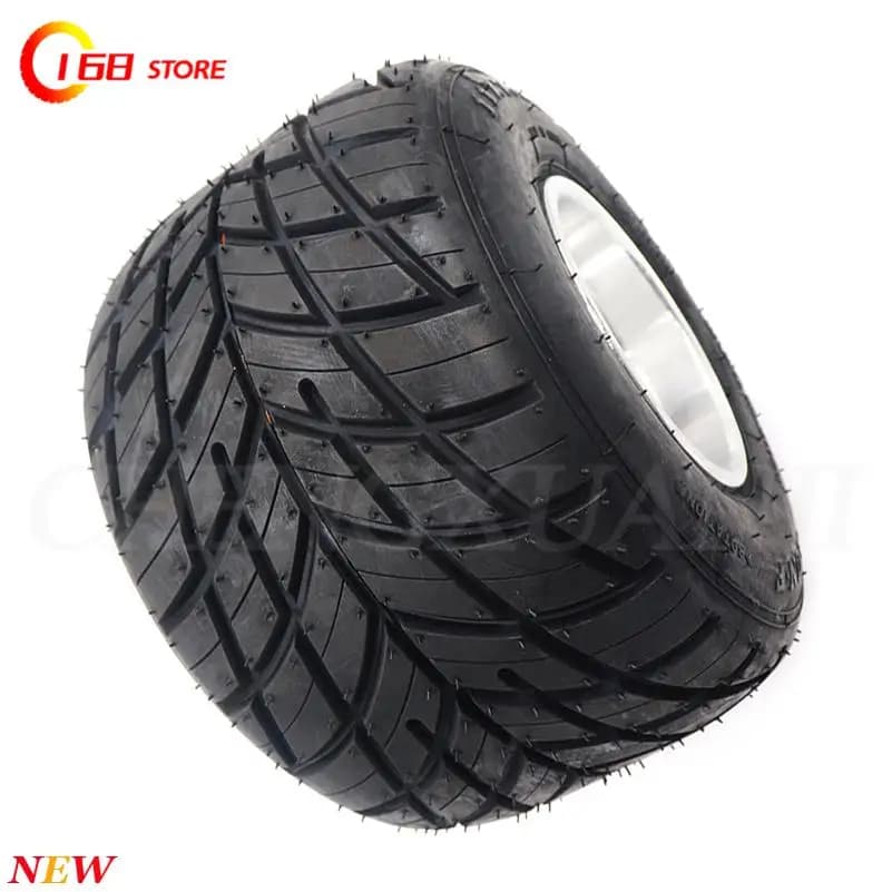 Pneus de pluie pour karting, roues DIY Karting, pneus avant 10x4.50-5, pneus arrière 11x7.10-5, pneus de route sous vide avec moyeu en alliage d'aluminium de 5 pouces
