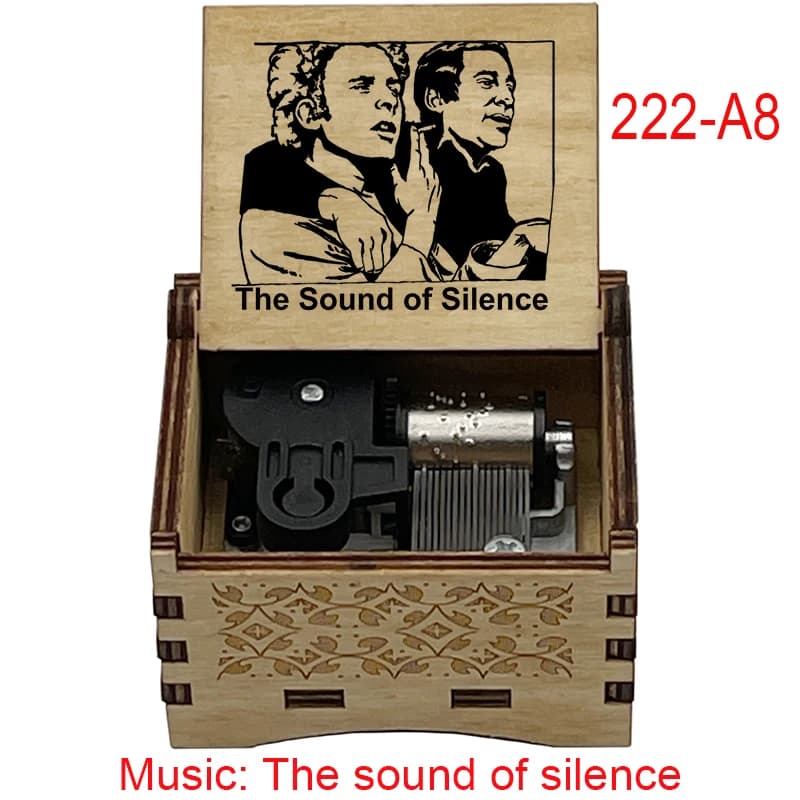 Boîte à musique à remonter en bois, le son du Silence, célèbre mélodie, cadeau Musical spécial pour amis, famille, noël, décoration mignonne pour la maison
