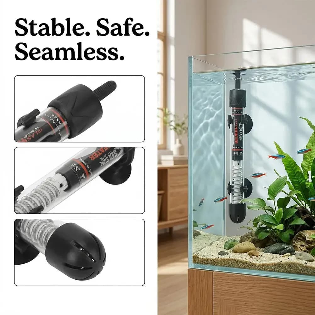 Chauffe-eau d'aquarium réglable 25W-300W, thermostat submersible à température constante automatique pour aquarium