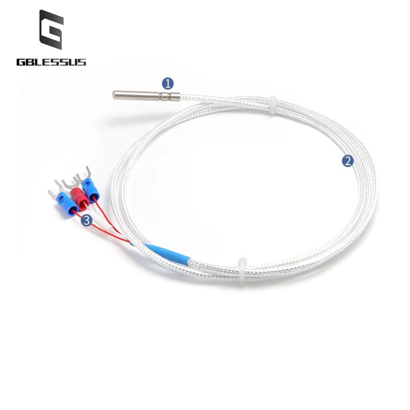 Capteur de température étanche, sonde thermique, ligne de mesure, degré vers haute température, PT100, 1 m, 2 m, 3 m, 4 m, 5m
