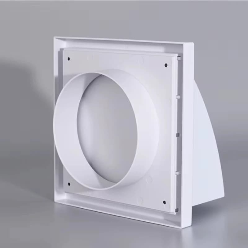 Grille de ventilation extérieure en ABS avec protection contre la pluie et couvercle d'évacuation à valve