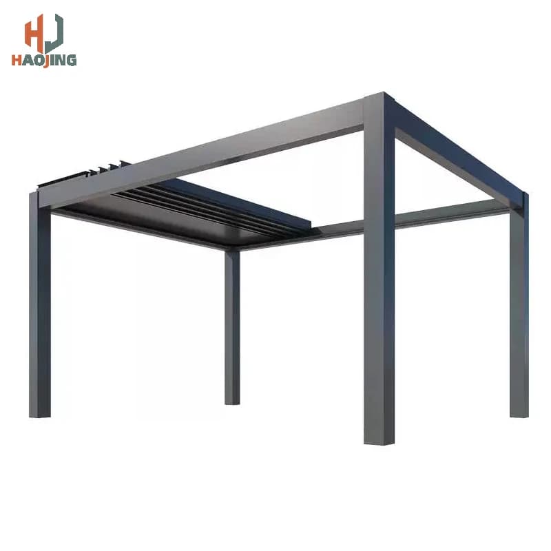 Pergola Bioclimatique Automatique en Aluminium Télescopique 4x3 pour Jardin Extérieur