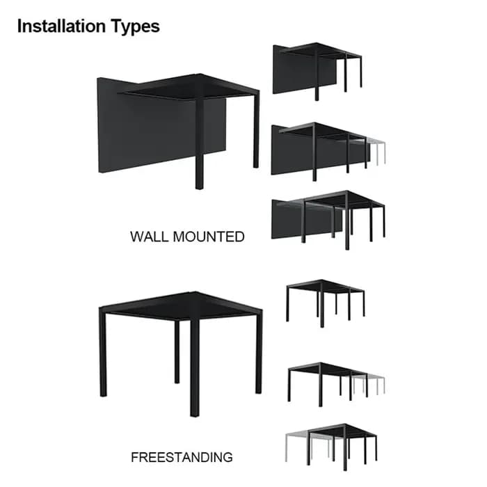 Pergola bioclimatique en aluminium