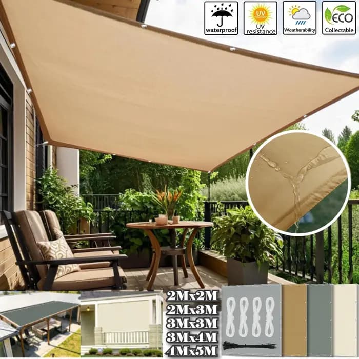 Toile d'ombrage avec œillets pour pergola, bâche en maille, écran solaire pour patio, jardin extérieur, terrasse, cour arrière