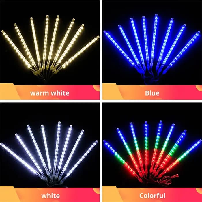 Guirlandes lumineuses LED en forme de pluie de météores, imperméables, pour jardin, décoration de Noël, fête, patio, 30/50 cm