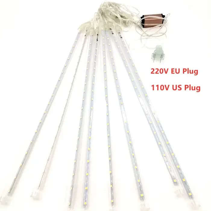 Guirlandes lumineuses LED en forme de pluie de météores, imperméables, pour jardin, décoration de Noël, fête, patio, 30/50 cm