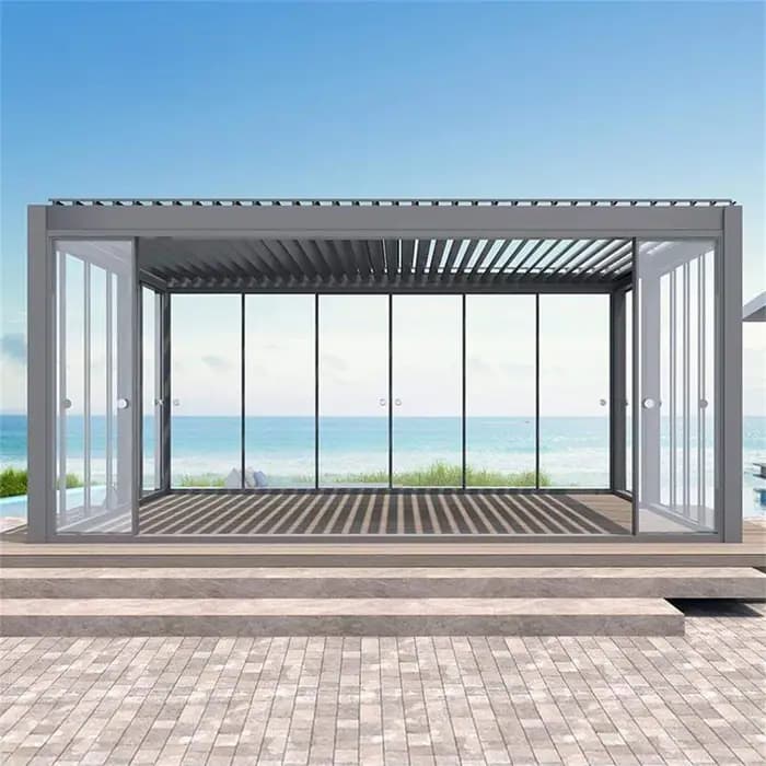 Pergola bioclimatique en aluminium