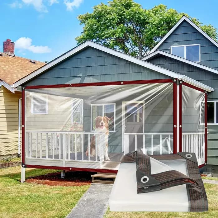 Bâche transparente épaisse et imperméable pour pergola et gazebo