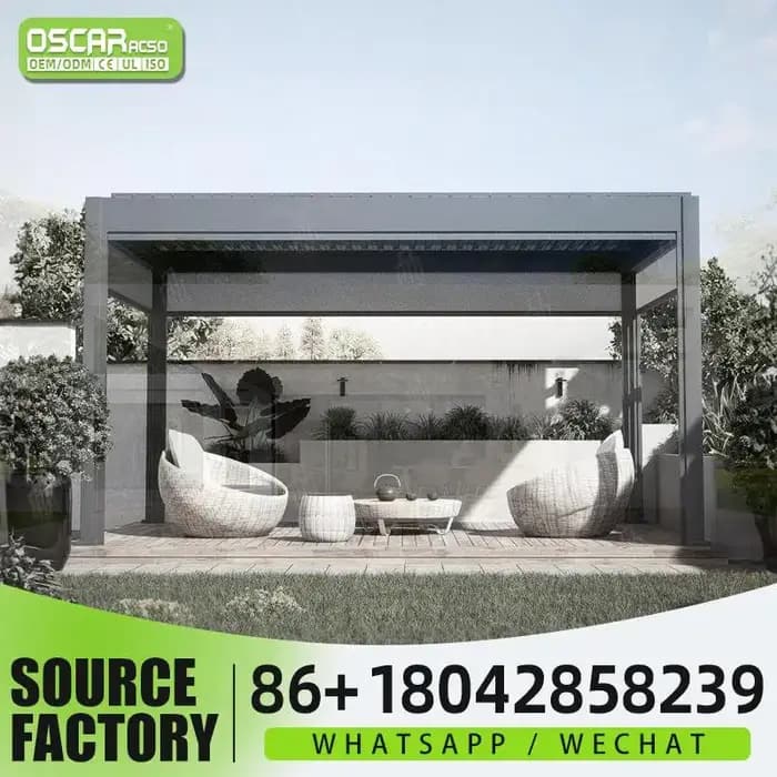 Pérgola en aluminium 3x4, systèmes de conception moderne pour jardin, Patio, arrière-cour, offre spé