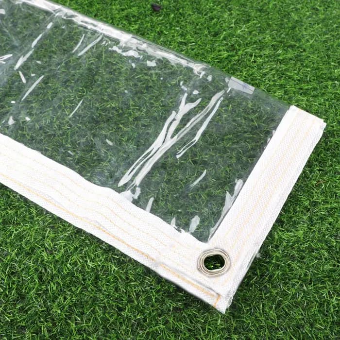 Rideau de bâche transparente avec serrures torsadées, pergola d'extérieur, poignées transparentes TarLII, balcon amovible, écran coupe-vent, gril anti-pluie