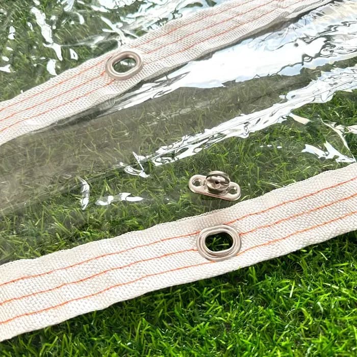 Rideau de bâche transparente avec serrures torsadées, pergola d'extérieur, poignées transparentes TarLII, balcon amovible, écran coupe-vent, gril anti-pluie