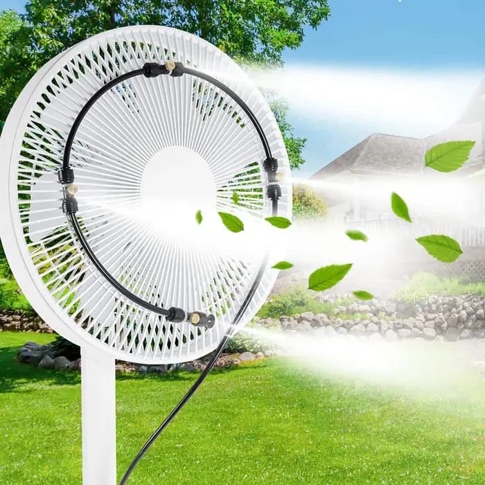 Système de brumisation de refroidissement extérieur, 3/6/10m, pour Patio, terrasse, ventilateur, nébuliseur, atomisation, Dissipation thermique d'été, ensemble de buses de brouillard