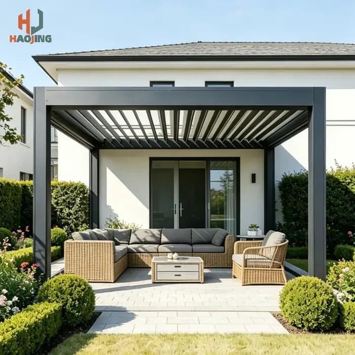Gazebo de jardin extérieur pavillon en aluminium étanche 4x3 3x3 Pergola en métal Bioclimatica