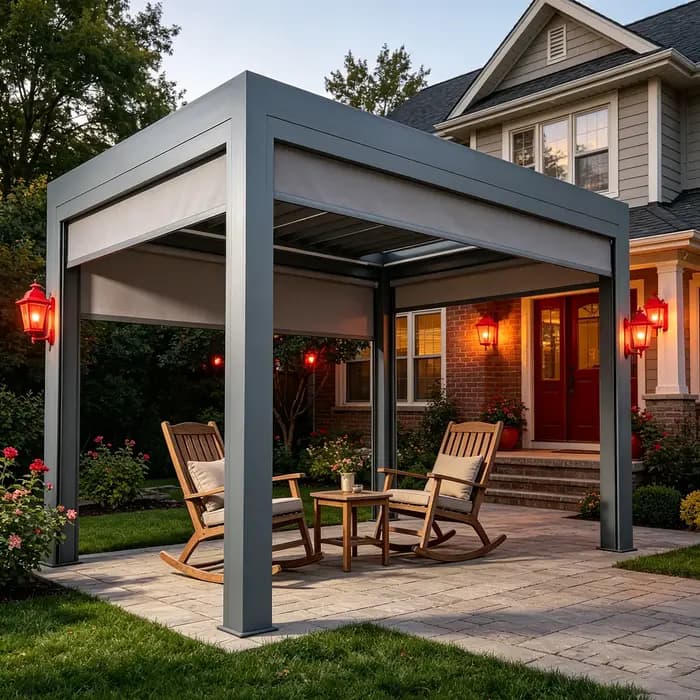 Pergola rétractable, aluminium robuste