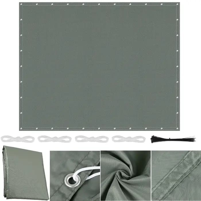 Toile d'ombrage avec œillets pour pergola, bâche en maille, écran solaire pour patio, jardin extérie