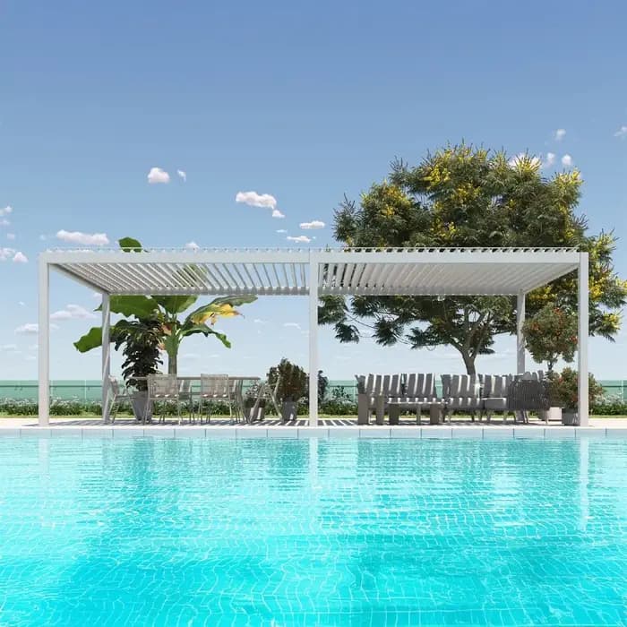 Pergolas personnalisées de jardin bioclimatique moderne
