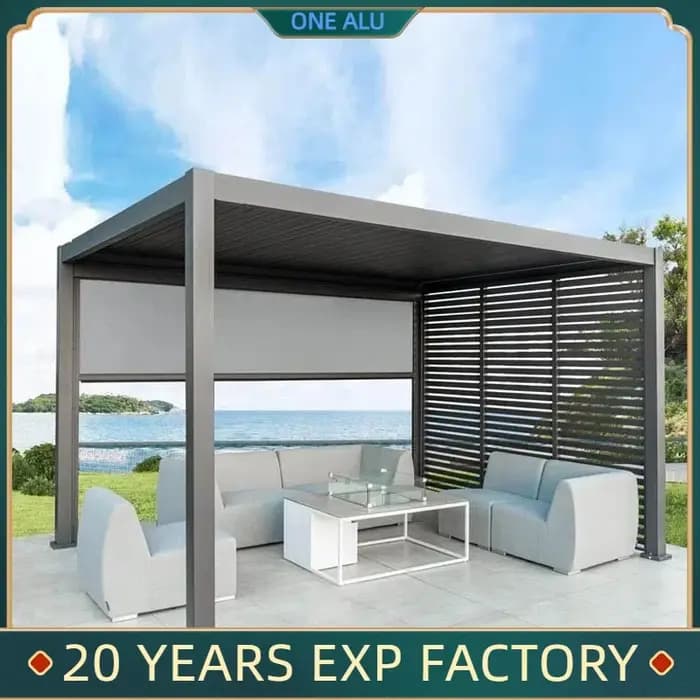 Pergola bioclimatique en aluminium