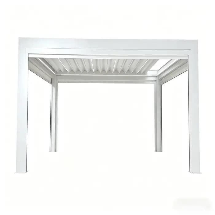 Pergola rétractable, aluminium robuste, électrique, toit à lames orientables imperméable, abri de pa