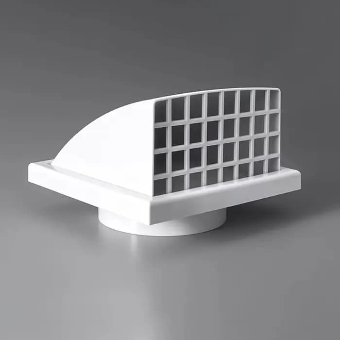 Grille de ventilation extérieure en ABS avec protection contre la pluie et couvercle d'évacuation à valve